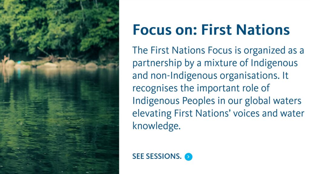 First Nations focus @ World Water week